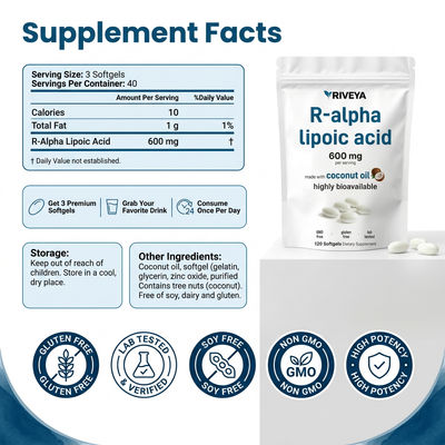 R-Alpha Lipoic Acid - 600mg Odorless Softgels